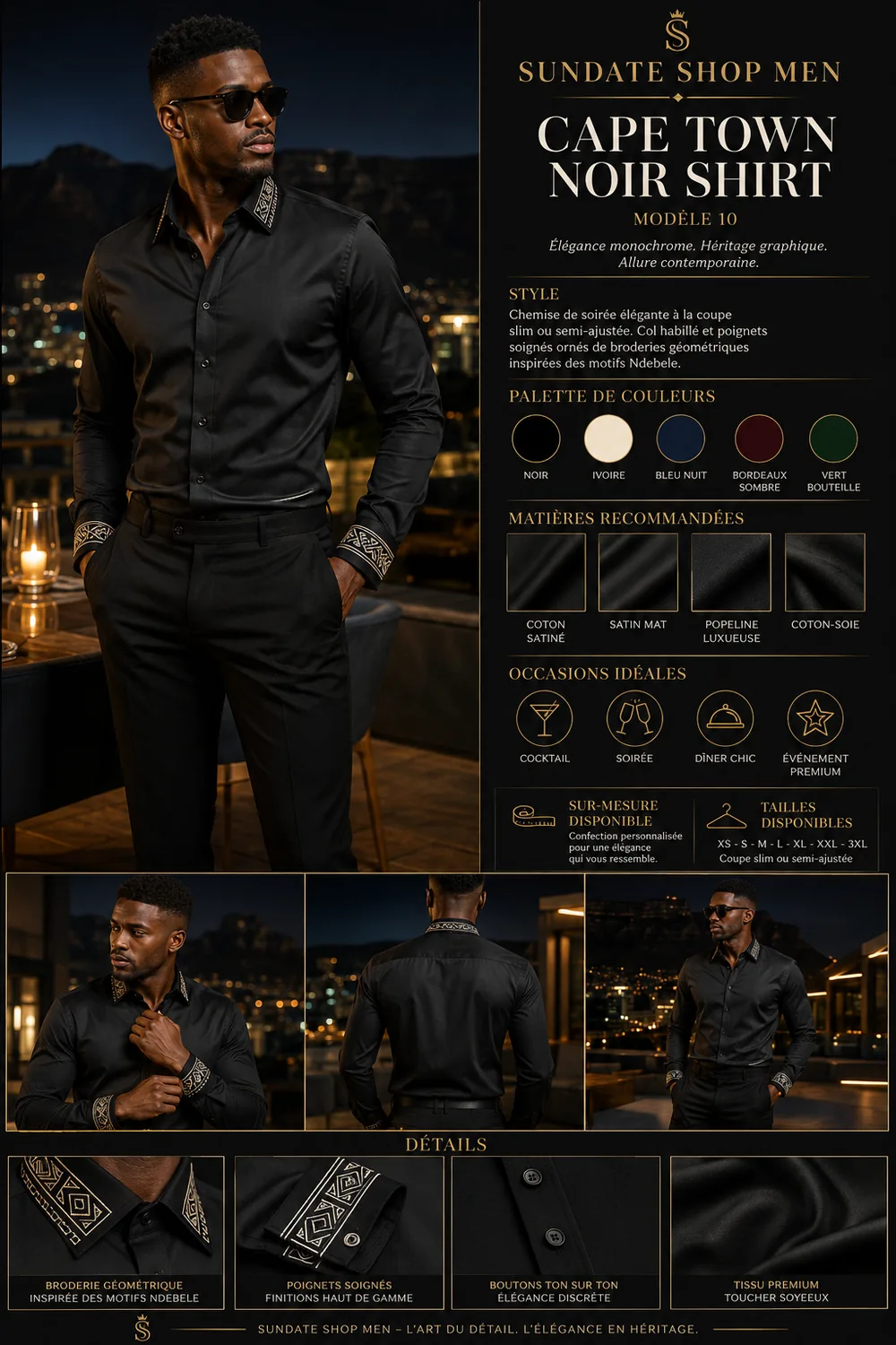 Cape Town Noir Shirt — Sundate Shop
