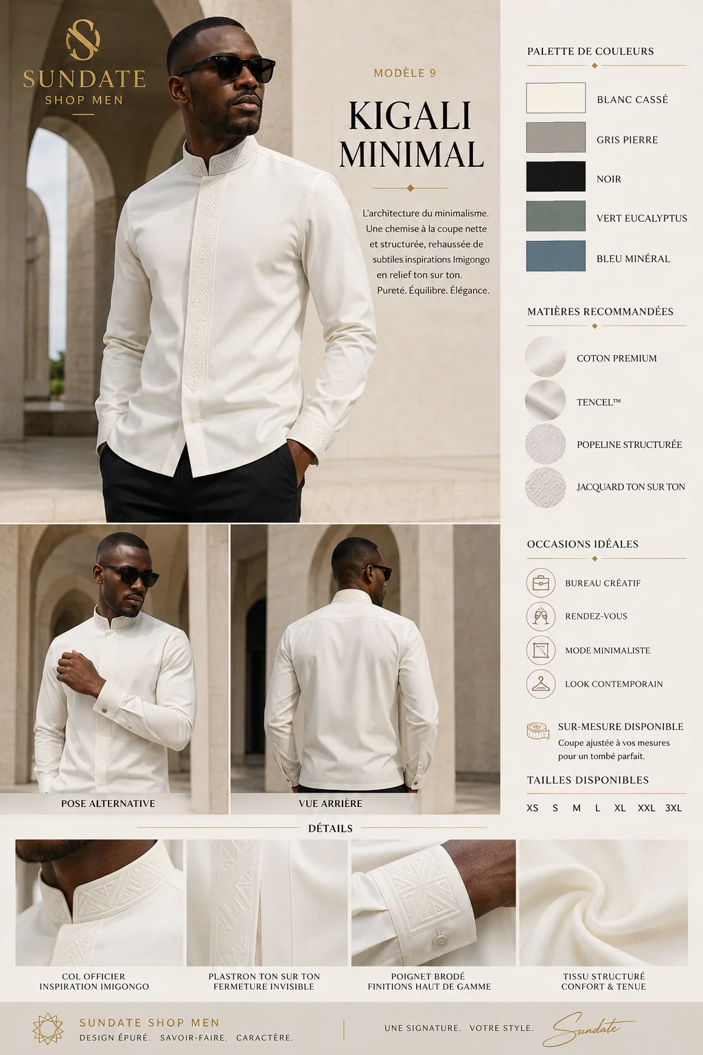 Catalogue minimaliste kigali en tons neutres — SC-072