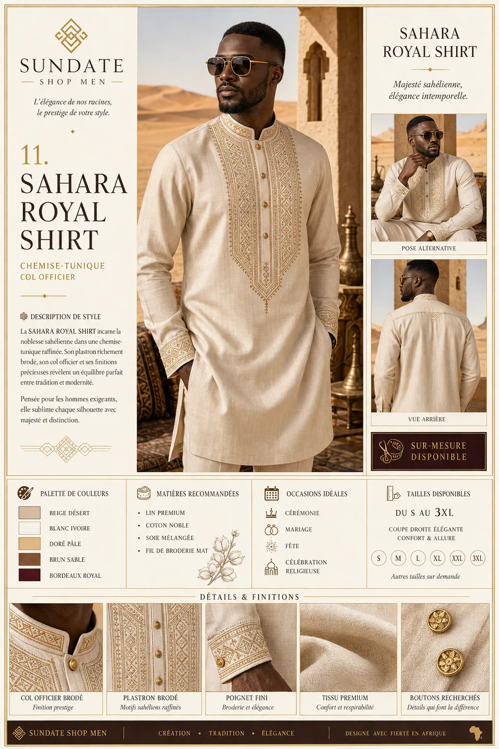 Sahara Royal Shirt — Sundate Shop